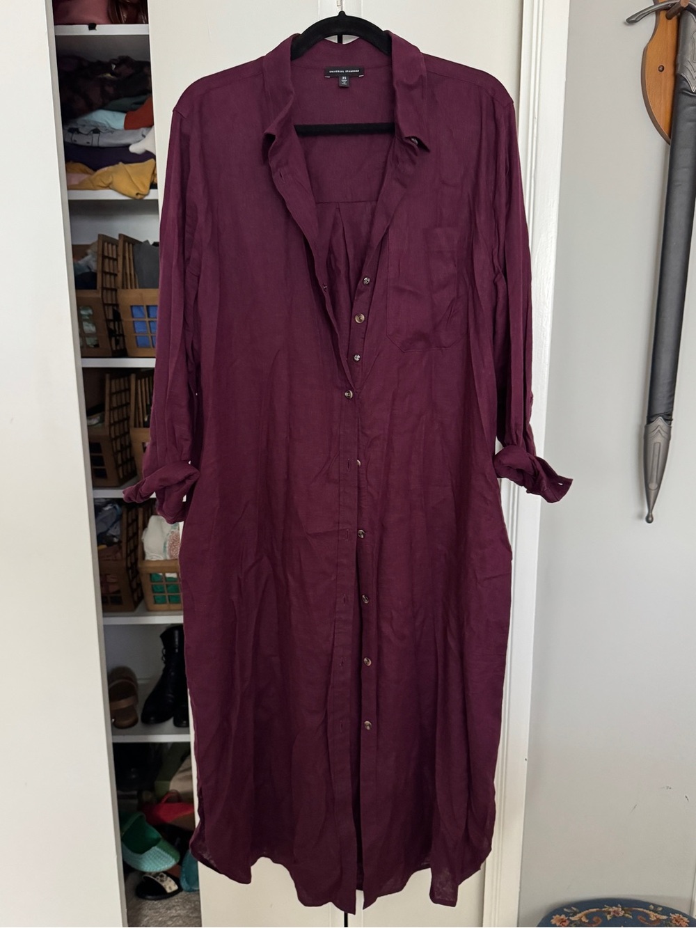 Universal Standard Odeon Shirtdress - Açaí- EUC